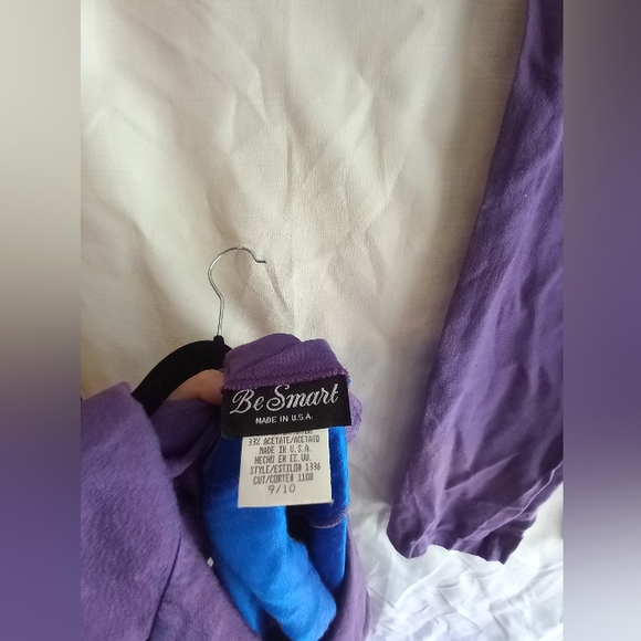 Vintage two piece retro purple pant set - Picture 2 of 6